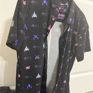 Retro Rifle Gamer Tactical collared button up tee